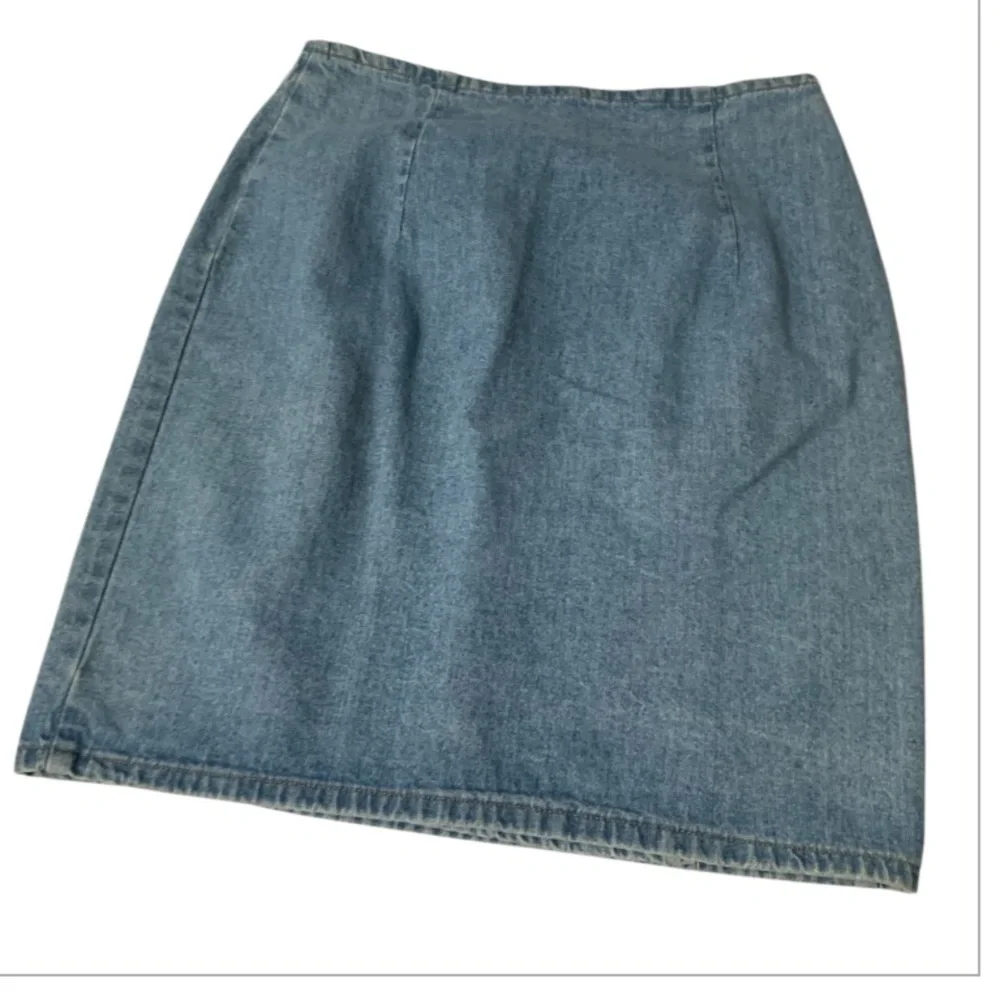 Vivaldi Blue Denim Wrap Skirt size 12 - Picture 5 of 6
